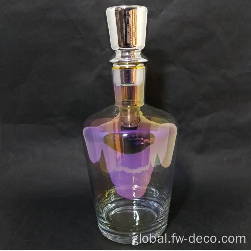 Novelty Decanter with Stopper wholesale colored plating glass decanter with stopper Supplier